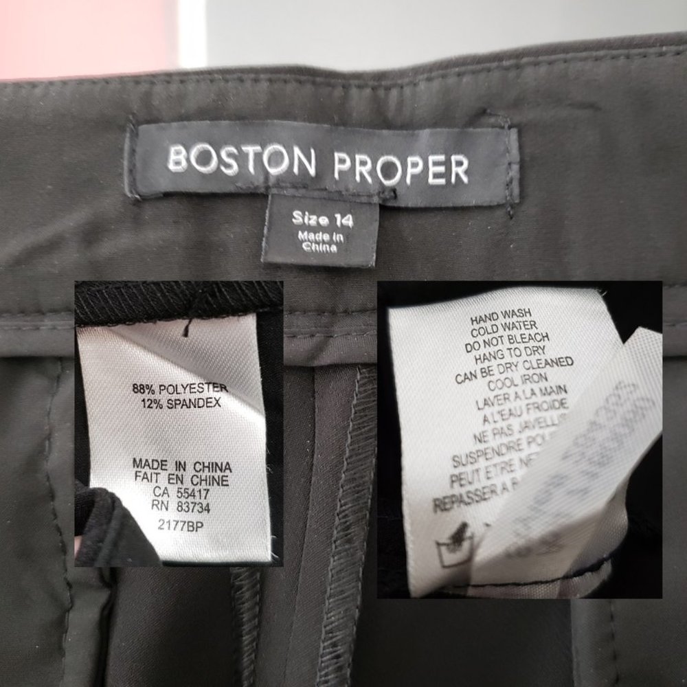 BOSTON PROPER crepe suit pants black size 14 - Picture 6 of 10